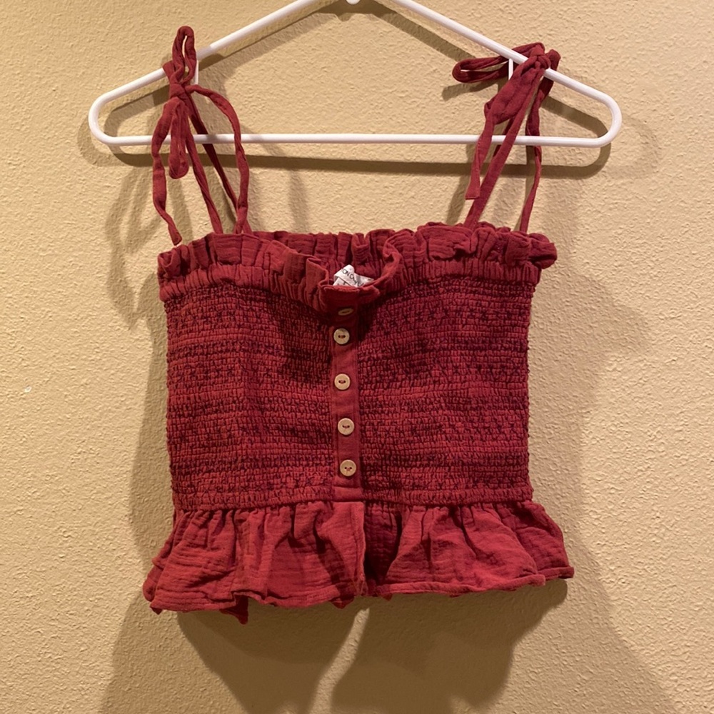 Tube top with straps